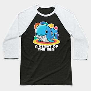 Cute Blue Whale Baseball T-Shirt